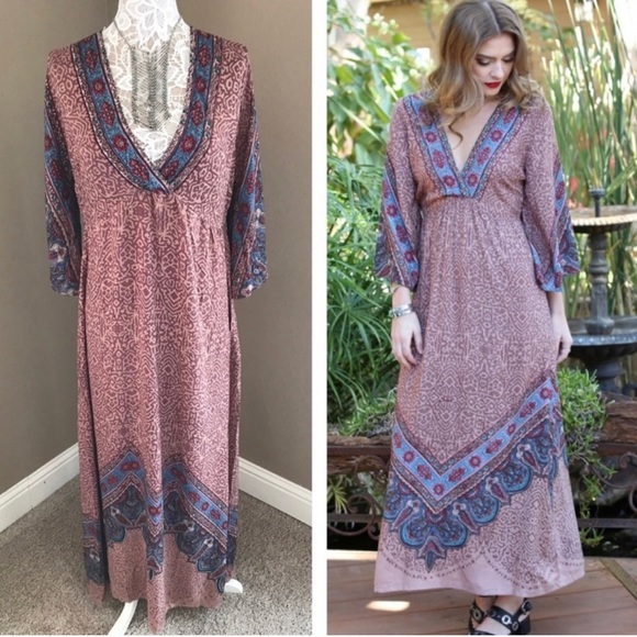 LAST SMALL bohemian style maxi dress - Picture 2 of 4